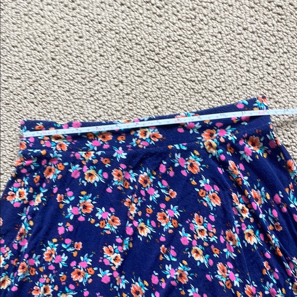 SO Navy Floral Skater Skirt - Picture 7 of 11